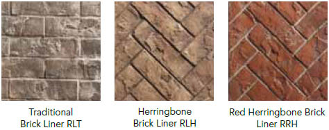 Kingsman HB42RLH Herringbone Brick Liner for HB4224 & HB4228 Direct Vent  Gas Fireplaces